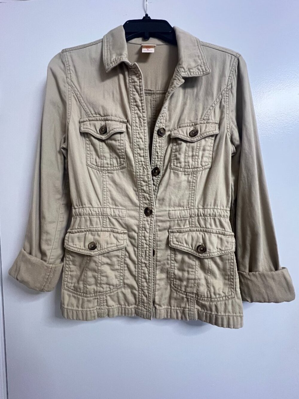 Safari Style, Cinched Waist, Light Weight Jacket, Size M